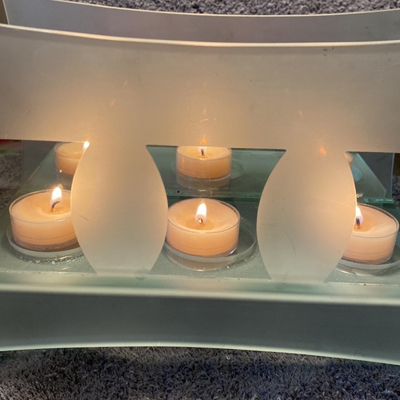 Beautiful Retired Party Lite Glass Tealight/Votive Candle Holder - Picture 8 of 16